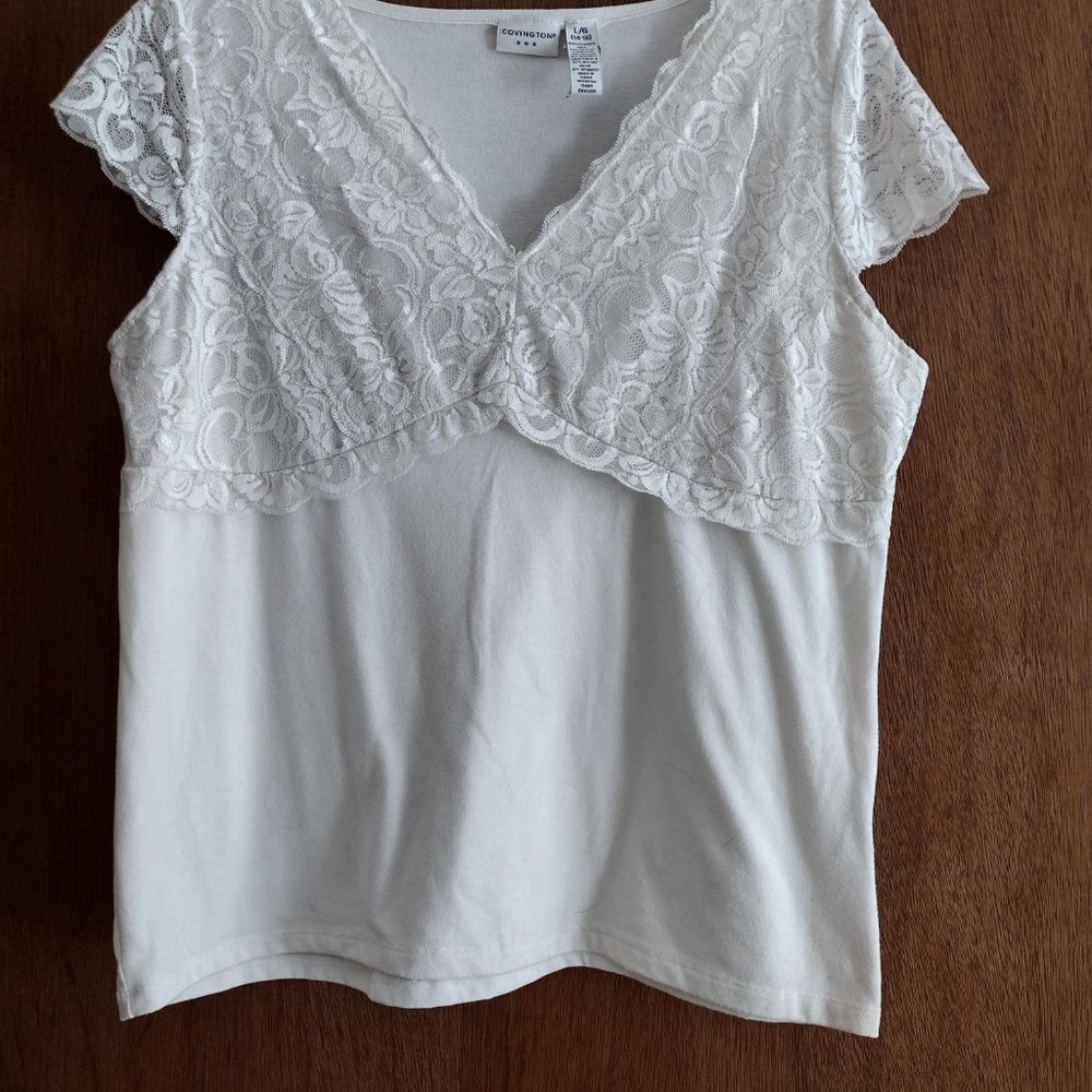 Short Sleeve Lace Top